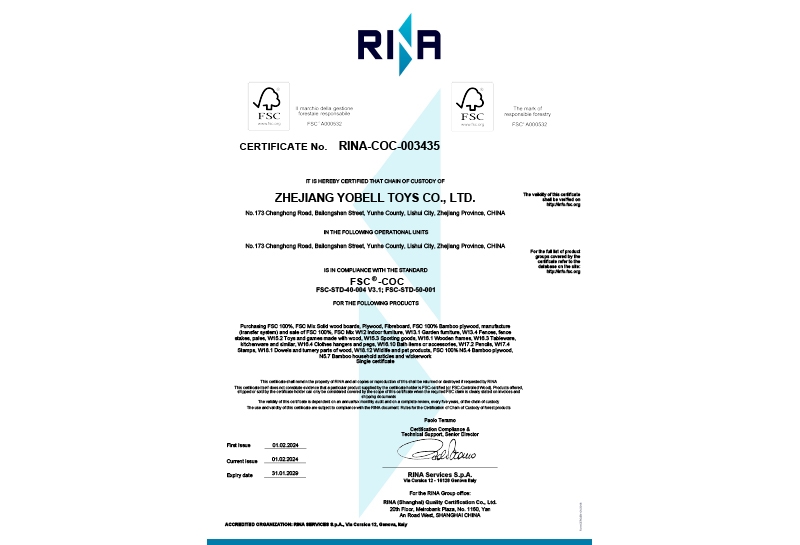 FSC CERTIFICATION CERTIFICATE